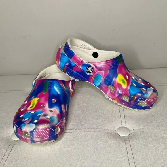 CROCS Shoes Crocs Classic Solarized Tie Dye Clog Size Pink